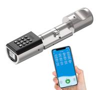 RUILON Cilindro intelligente, Serratura a Combinazione Elettronica, App, Bluetooth, Sblocco con Password, Adatto per porte di Spessore 50-100 mm, Installazione Facile e Veloce