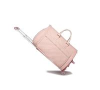RUIMA Borse per indumenti da viaggio rosa a scacchi borsa da viaggio con ruote in pelle PU Bagaglio - Rolling Garment Bag (rosa), Rosa, Stile casual