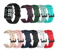 Ruimen Cinturino di ricambio per Smart Watch 22 mm, compatibile con Ruimen Smart Watch H1 e D1, cinturino in silicone di ricambio per smartwatch, 120 mm, Nero