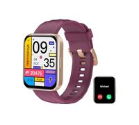 RUIMEN Orologio Smartwatch Donna Chiamata Bluetooth Contapassi con Cardiofrequenzimetro SPO2 Orologio Sportivo con Giochi Monitoraggio Sonno Sfondo Personalizzabile Cronometro Timer Sveglia Viola