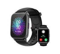 RUIMEN Smartwatch Uomo Donna Chiamate Bluetooth Orologio Contapassi Android iOS Compatibile Fitness Watch Sportive Cardiofrequenzimetro da polso Saturimetro Impermeabile IP68 Notifiche Whatsapp Nero