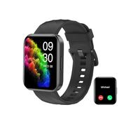 RUIMEN Smartwatch Uomo Donna Orologio Smart Watch Risposta Chiamate Contapassi Cardiofrequenzimetro da polso Saturimetro Orologio Fitness Sportivo Impermeabile Notifiche Messaggi per Android iOS Nero
