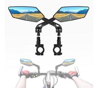 Ruimooto Set di specchietti per bicicletta, sinistro e destro, pieghevole e girevole a 360° per sicurezza, specchio universale per manubrio con visione senza distorsioni, per biciclette, e-bike, bici