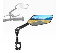 Ruimooto Specchio per bicicletta destro - pieghevole e girevole a 360° per sicurezza | Specchio universale per manubrio con visione senza distorsioni per bicicletta, e-bike, bici da trekking