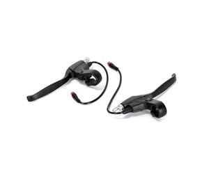 Ruimou 1 paio di maniglie per freno per scooter elettrico sinistro e destro con connettore impermeabile a 2 pin, compatibile con la maggior parte delle biciclette