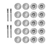 Ruimou 20 pezzi di disco diamantato da 30 mm (senza fori/con fori ciascuno 10) con 4 pezzi di mandrino da 3 mm per la levigatura e il taglio di legno, plastica, ceramica e pietra