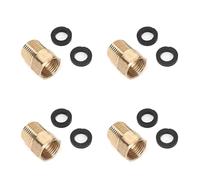 Ruimou 4 valvole di ritegno in ottone con filettatura G (da 1/2 pollice femmina a 1/2 pollice maschio) con rondella per scaldabagno, serbatoi, torri, servizi igienici, sistemi di aspirazione,