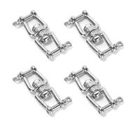 Ruimou 4pcs 316 Acciaio Inox doppio Grillo Universale Anello Girevole M4x52mm per Giardino, Cortile, Barca, Escursionismo, Campeggio, All'aperto