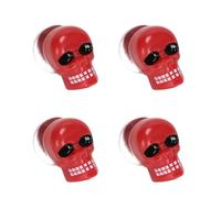 Ruimou 4pcs Rosso Teschio Targa Bulloni Universale M6 Montaggio Bullone Targa Chiusure Viti per Auto, Camion, Moto