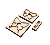 Ruimou Fustella a doppia farfalla in pelle, 10,6 cm, per fai da te, può essere utilizzata per i tessuti