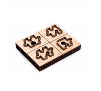Ruimou Fustelle da 4 cm con motivo a puzzle, in pelle, per fai da te, può essere utilizzata per pelle, stoffa
