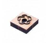 Ruimou Fustelle da taglio in pelle a forma di fiore da 6 cm, per fai da te in pelle e stoffa