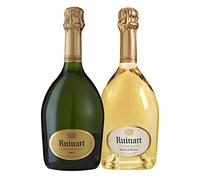 Ruinart Confezione di 2 Lusso Champagne Ruinart R Brut - Blanc De Blancs, 750 millilitri