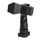 RUINBNC Clip per microfono regolabile a 180 gradi, base da 17 mm, universale, adatta per vari dispositivi di diametro da 7 a 45 mm, morsetto per ventola di montaggio leggero