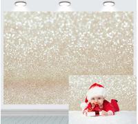RUINI Avorio oro Glitter Sequin Spot Backdrops (Non Glitter) Cielo stellato che brilla astratto Fotografia di matrimonio Studio Props 2,1 x 1,5 m