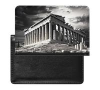 Ruins of A Temple Partenone Acropoli Atene Grecia divertente porta passaporto portafoglio portafoglio sottile organizer da viaggio con slot per carte di credito per donne uomini, Stile:, Taglia unica,