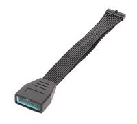 Ruiogoe Coppers Wire USB3.0 19/20 pin espansione interna intestazione connettori connettori cavo schede madri nero cavo filo piatto