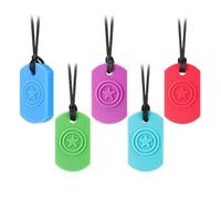 RUIOMII 5 confezioni di collane sensoriali in silicone a forma di stella, per bambini e adulti, autismo, ADHD, motore orale
