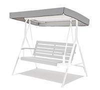 Ruioomeep Housse de Toit Résistante Pour Balancelle 3 Places, Canopée Pour Balancelle de Jardin, en Tissu Oxford, Pour Terrazza, Pelouse, Jardin, Hors Cadres-213 x 122 x 18/23 cm (grigio)