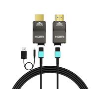 RUIPRO 8K Cavo HDMI 2.1 in fibra ottica pura 15M, connettore staccabile, con guaina rinforzata, Ultra High Speed 48 Gbps, 8K@60Hz, 4K@120Hz, HDR, eARC, compatibile con PS5, Xbox, TV, proiettore, AVR