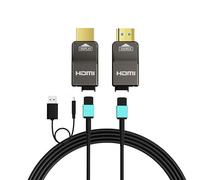 RUIPRO 8K Cavo HDMI 2.1 in fibra ottica pura 30M, connettore staccabile, con guaina rinforzata, Ultra High Speed 48 Gbps, 8K@60Hz, 4K@120Hz, HDR, eARC, compatibile con PS5, Xbox, TV, proiettore, AVR