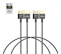 RUIPRO Cavo HDMI 2.1 8K ultra sottile, 2 pezzi, certificato 48Gbps, 0,5 m