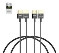 RUIPRO Cavo HDMI 2.1 8K ultra sottile, 2 pezzi, certificato 48Gbps, 1 m