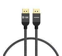 RUIPRO Displayport Cable 2.1, cavo DP 16K 1,8 m, supporta 80 Gbps, 16K @ 60Hz, 8K @ 120Hz, 4K @ 240Hz 165Hz 144Hz, HDR DSC 1.2a, compatibile FreeSync/G-Sync 4090 3090Ti 7900XTX Scheda grafica