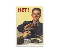 RUIQIU - Poster da parete con propaganda sovietica anti alcool, 1953 anno URSS Poster decorativo su tela da parete per soggiorno, camera da letto, 30 x 45 cm