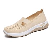 RUIRUILICO Scarpe Comfort Donna Senza Lacci Confortevoli Scarpe Ortopediche da Donna Suola Antiscivolo Casual Basket Leggero Primavera Ete, Colore: beige., 40.5 EU
