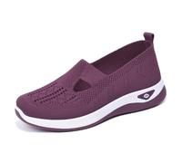 RUIRUILICO Scarpe Comfort Donna Senza Lacci Confortevoli Scarpe Ortopediche da Donna Suola Antiscivolo Casual Basket Leggero Primavera Ete, A Viola Scuro, 40.5 EU