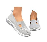 RUIRUILICO Scarpe Donna Comfort Chic Ortopediche Scarpe da Passeggiata con Piattaforma Ete Leggero e Confortevole Scarpe Senza Lacci Casual Suola Antiscivolo, Colore: grigio., 42 EU