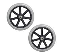 RUIRUME Due Ruote Solide da 8 Pollici con Un Diametro di 20 cm. Ruota Anteriore for Sedia a rotelle Ruota for Sedia a rotelle con Pneumatico Solido Grigio Nero (Color : Gray, Size : Narrow Wheel)