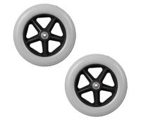 RUIRUME Due Ruote Solide da 8 Pollici con Un Diametro di 20 cm. Ruota Anteriore for Sedia a rotelle Ruota for Sedia a rotelle con Pneumatico Solido Grigio Nero (Color : Gray, Size : Wide Wheel)