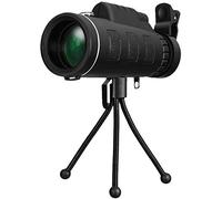 Ruiseawing Binocolo portatile 40 x 60 ad alta potenza monoculare con lente a prisma BAK4 monoculare con bussola e adattatore per smartphone e treppiede per adulti bird watching