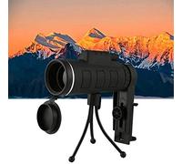 Ruiseawing Telescopio monoculare, 40 x 60 grandangolo, prisma HD con bussola e clip per telefono, treppiede portatile per esterni