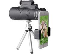 Ruiseawing Telescopio monoculare portatile 50X60, luci LED integrate e bussola impermeabile portatile per esterni