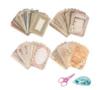 Ruispeed Vintage Scrapbook Carta in Rilievo - Accessori Versatili per Bullet Journal e Collage - Set di 40 Fogli di cartoncino Ispirato al Retro con Texture