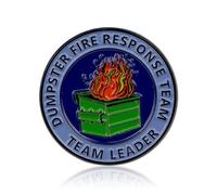Ruispeed Witzige Dumpster Fire Response Team Emaille-Brosche - Regalo divertente per l'ufficio per colleghi, team leader o chiunque affronti il caos quotidiano con umorismo