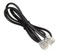 RUITEXUN Cavo prolunga per linea telefonica fissa, 5 piedi/1,5 m RJ11 maschio a RJ11 maschio con spine RJ11 6P4C standard per telefoni, fax, modem (nero)