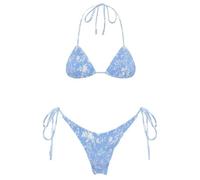 RUITOTP Bikini Donna Mare,Bikini Perizoma Scollo a V Push Up Taglio Alto Costume Donna Due Pezzi,Brasiliano Sexy Vita BassaTanga Donna