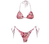 RUITOTP Bikini Donna Mare,Bikini Perizoma Scollo a V Push Up Taglio Alto Costume Donna Due Pezzi,Brasiliano Sexy Vita BassaTanga Donna