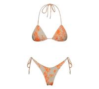 RUITOTP Bikini Donna Mare,Bikini Perizoma Scollo a V Push Up Taglio Alto Costume Donna Due Pezzi,Brasiliano Sexy Vita BassaTanga Donna