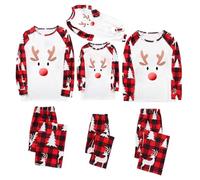 RUITOTP Pigiami Natalizi per la Famiglia Natalizi per la in Un Set Sleepwear Maniche Lunghe e Pantaloni Sets Due Pezzi Caldo Unisex-Bambino