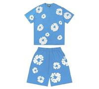 RUITOTP Tuta Estiva con Stampa Kapok de Uomo Set T-Shirt e Pantaloncini da Uomo DT Tuta da Jogging Estiva da Pezzi a Maniche Corte Hip Hop Y2K T-Shirt con Stampa in Schiuma da Unisex