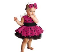 RUITOTP Vestito Halloween Bambina Due Pezzi Tutu Vestito + Copricapo | Vestiti Carnevali Bambina Abito da Principessa Costume di Travestimento Bambine Halloween Costume Neonata 3 Mesi - 6 Anni