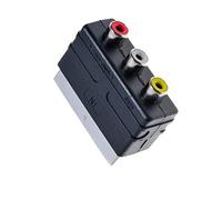 RUITROLIKER Scart - Adattatore convertitore AV maschio Switcher 3RCA per PS4 TV DVD