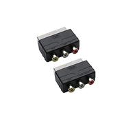 RUITROLIKER Scart Adattatore convertitore AV spina Switcher 3RCA per PS4 TV DVD 2 pezzi