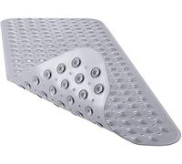 Ruiuzioong Tapis de Baignoire Antidérapant,Résistant à la moisissure,Très Long,Antibactérien,BPA,sans phtalate de Latex,Lavable en Machine,Idéal pour Les Enfants (40 x 100 cm, grigio)