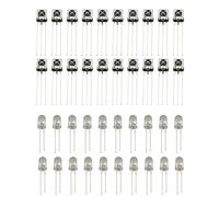 Ruiwaer 20Pairs 5mm IR Infrarossi LED Diodo Emettitore + Ricevitore 940nm Sender Receiver Kit VS1838B 1838 Sensore Ray Night VisionLighting Lampadine Assortimento per Arduino Raspberry, Nero